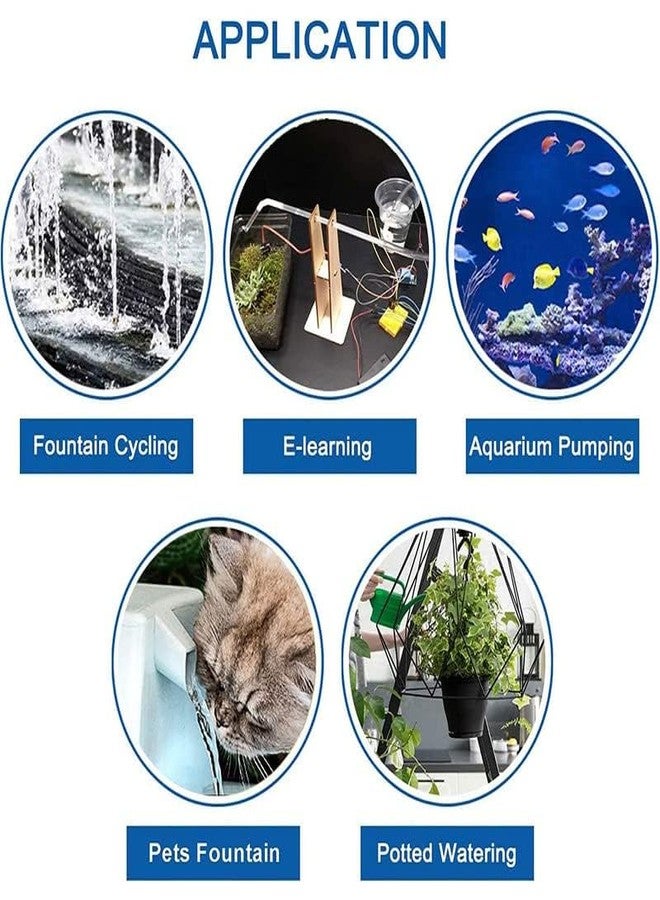 ESPtronics مضخة مياه صغيرة بمحرك تيار مستمر من إسبترونيكس مع طقم أنبوب شفاف بطول متر واحد، محمولة لنقل المياه على نطاق صغير، مناسبة للهواة وطلاب المشاريع العلمية. - Image 5